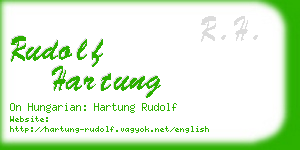 rudolf hartung business card